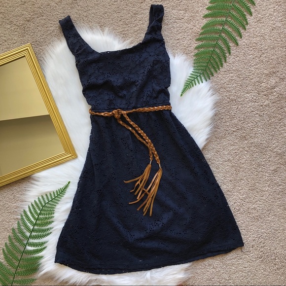 dark blue summer dress